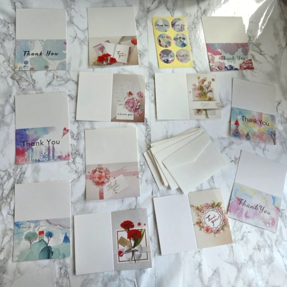 1050 pc Bundle  Assorted Thank You Cards Set